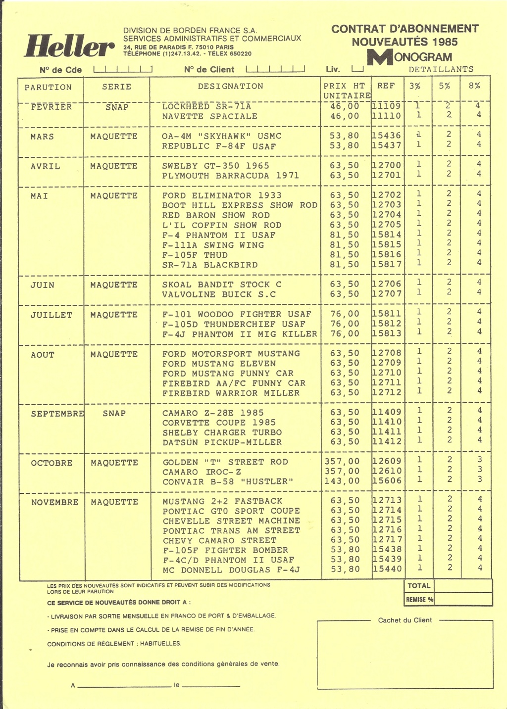 [1985] Pochette détaillant HELLER HUMBROL avec catalogues et tarif revendeur 1985  Hell3945
