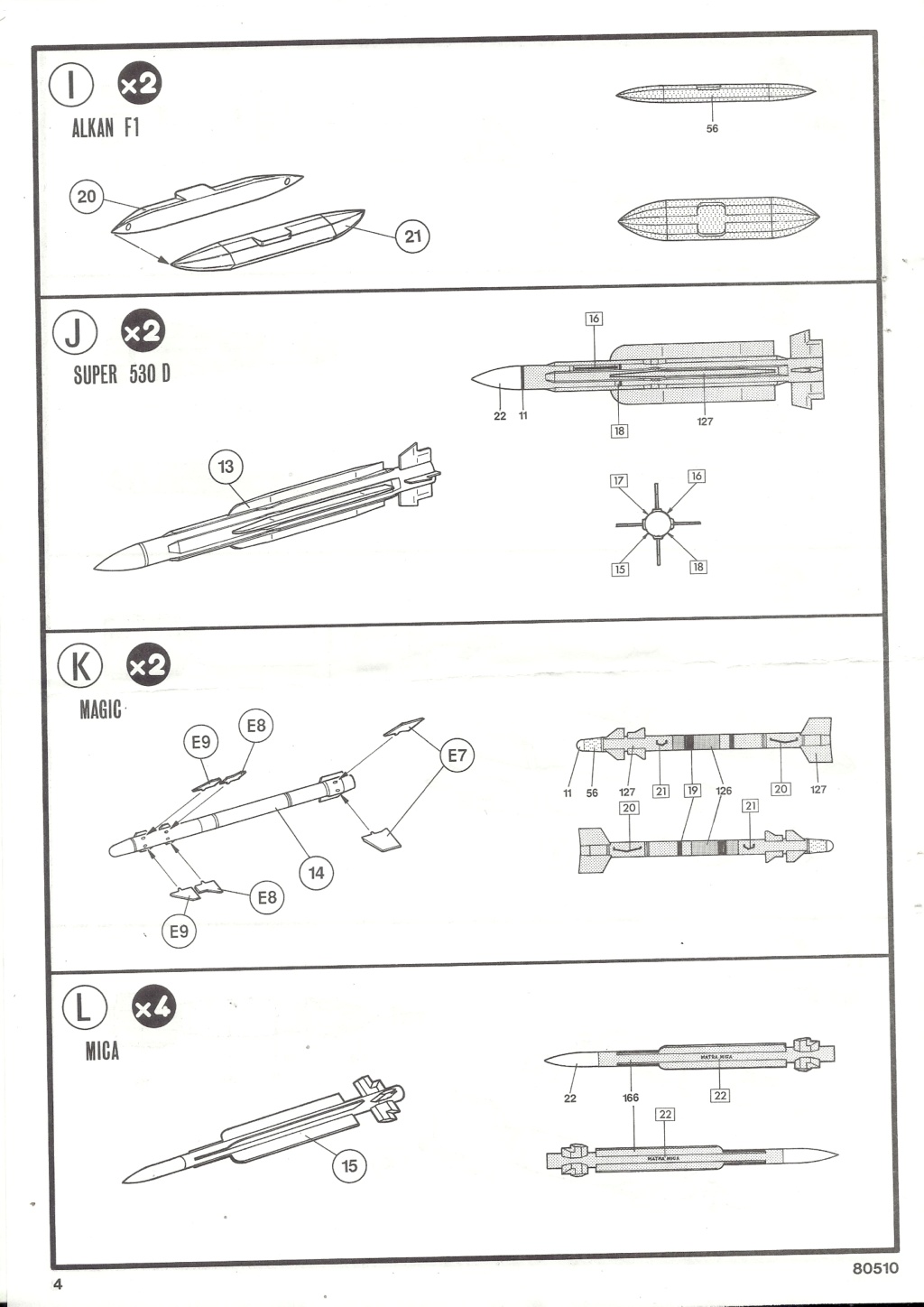 Armement français - US - OTAN 1/72ème Réf 80510 Notice Hell4933