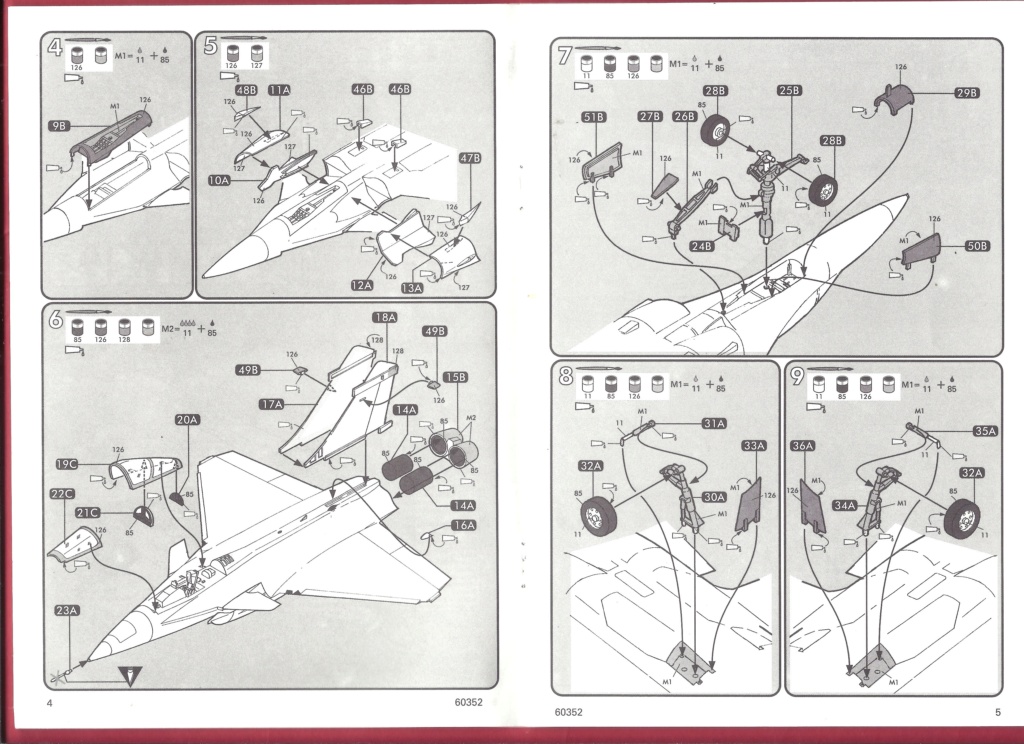 DASSAULT RAFALE 1/72ème Réf 60352 Notice Helle548