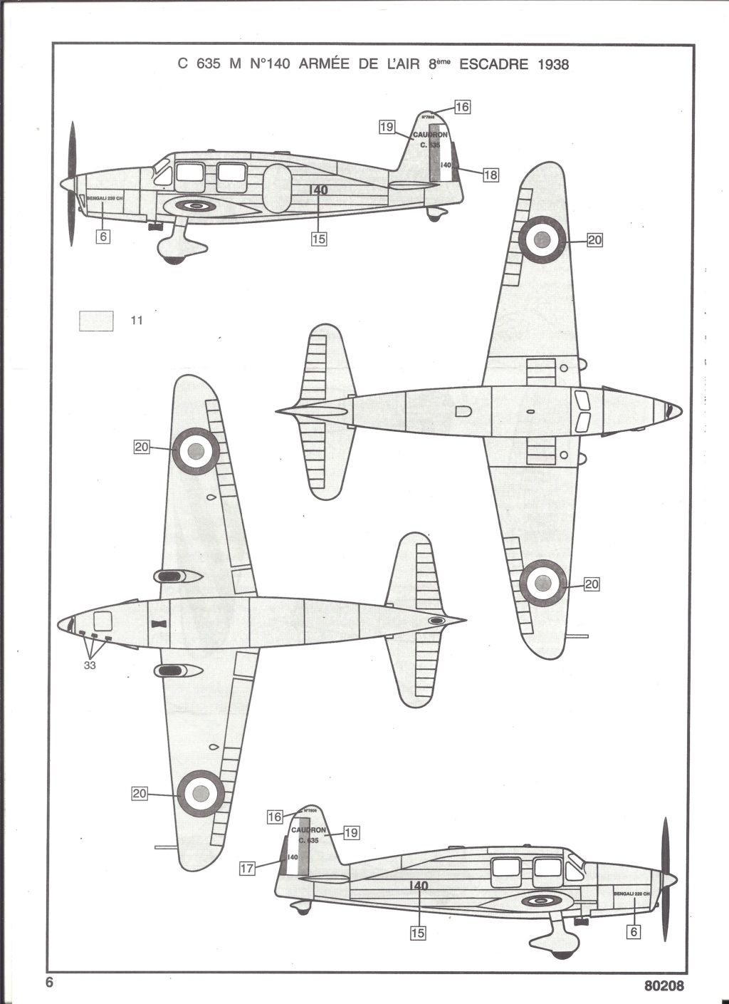 CAUDRON RENAULT C 635 SIMOUN 1/72ème Réf 80208 Helle627