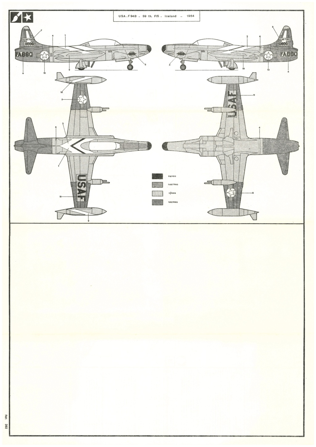 LOCKHEED F 94 B STARFIRE Réf 302  Helle908