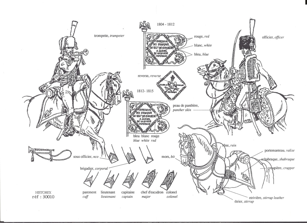 [HISTOREX] Chasseur à cheval de la Garde Impérial 1804 - 1815 1/30ème Réf 30010 Notice  Histo148