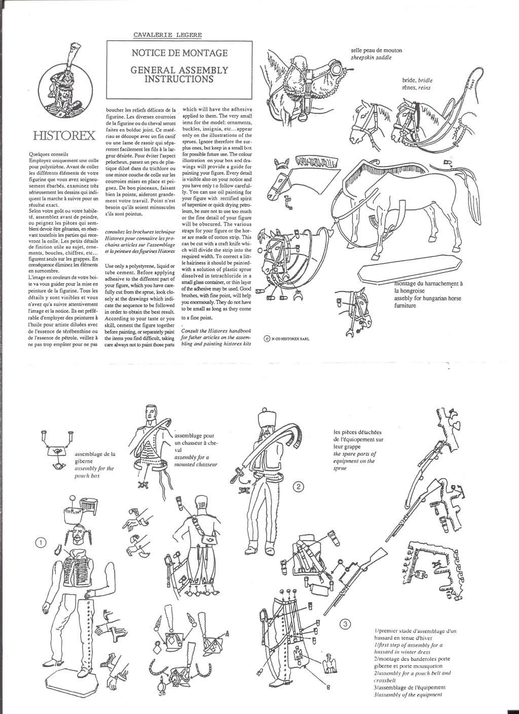 [HISTOREX] Chasseur à cheval de la Garde Impérial 1804 - 1815 1/30ème Réf 30010 Notice  Histo149
