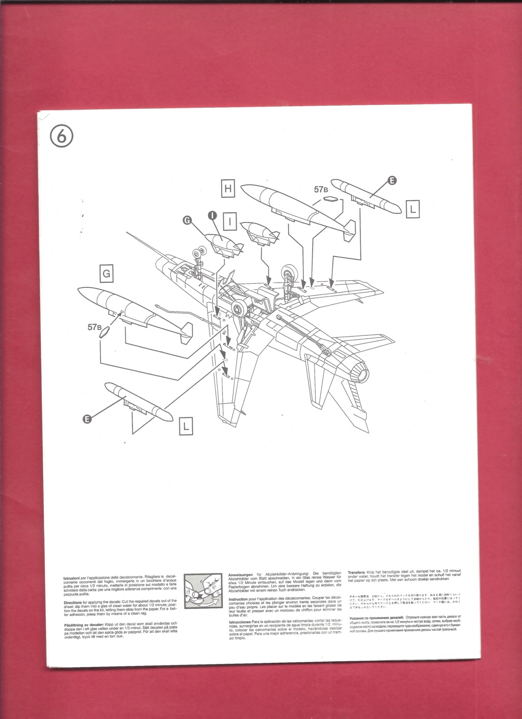 [ITALERI] NORTH AMERICAN F 100 D SUPER SABRE 1/72ème Réf 098 Notice Ital1007