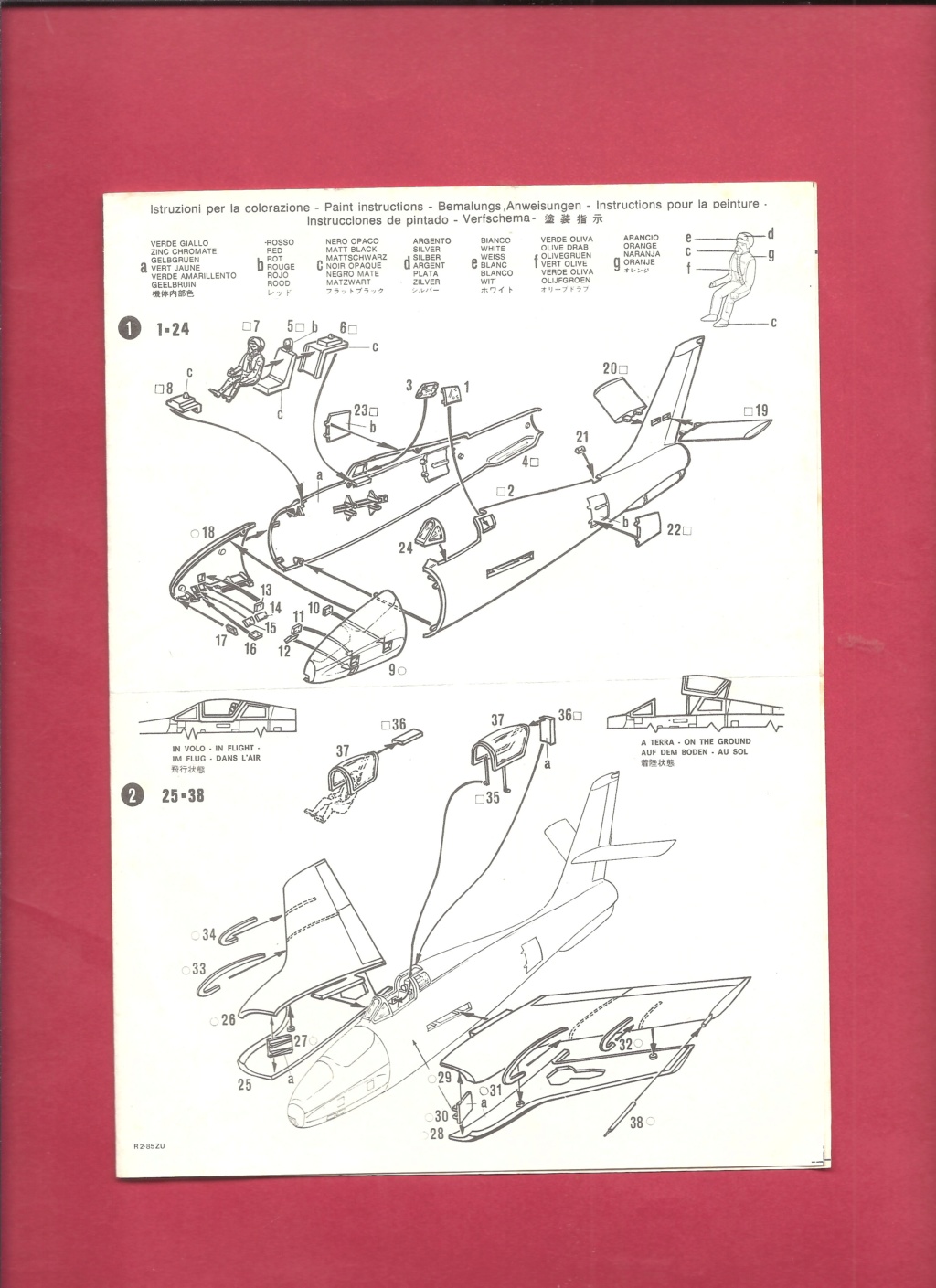 [ITALERI] REPUBLIC RF-84F THUNDERFLASH 1/72ème Réf 108 Notice Ital1013