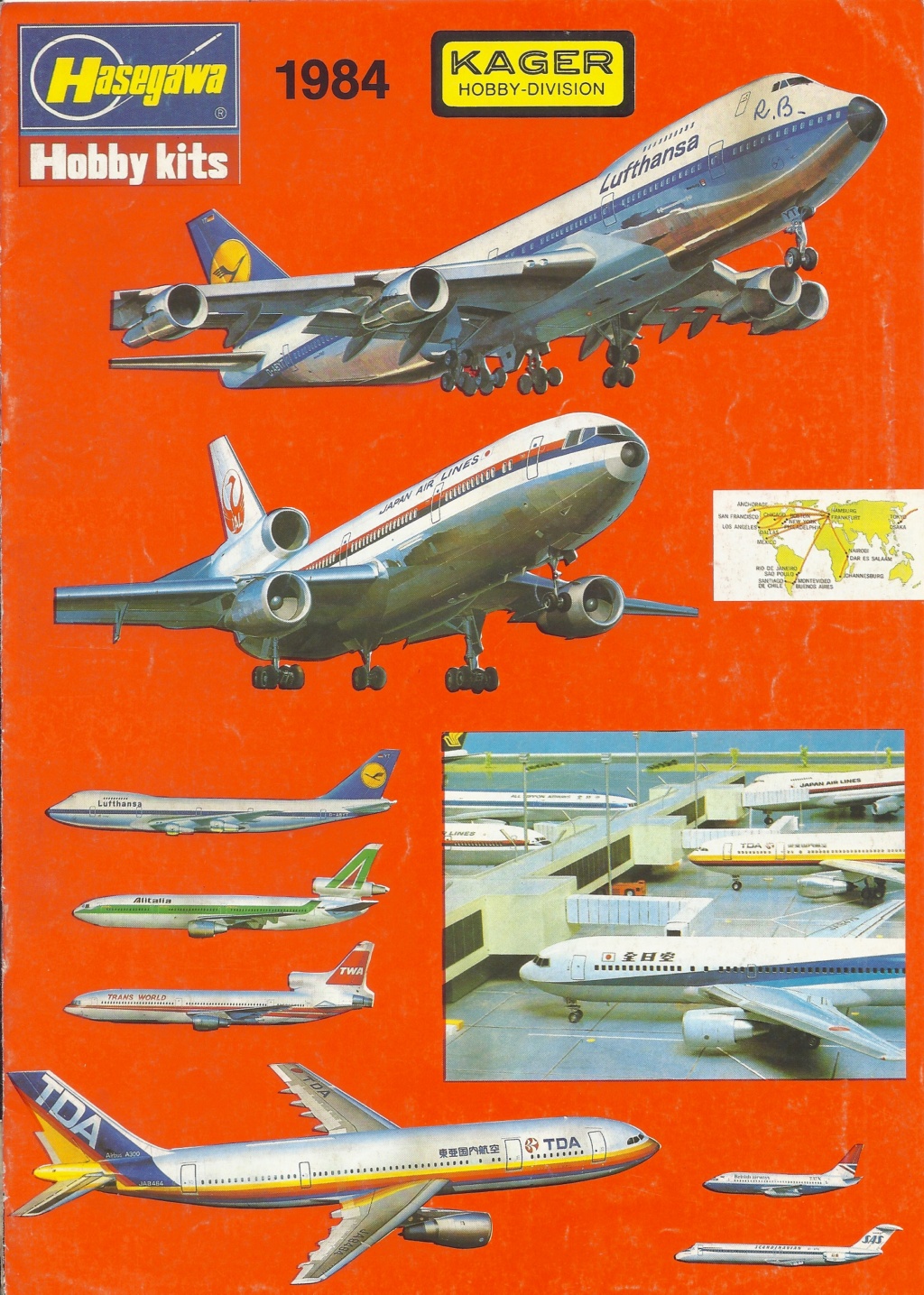 [KAGER 1984] HASEGAWA Catalogue avions de lignes et tarif revendeur 1984  Kager_40
