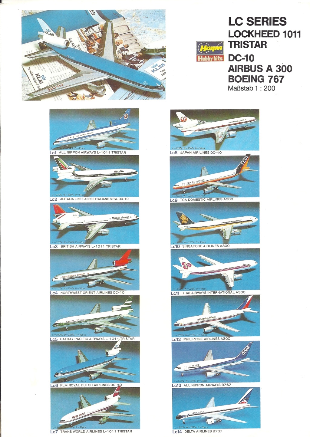 [KAGER 1984] HASEGAWA Catalogue avions de lignes et tarif revendeur 1984  Kager_41