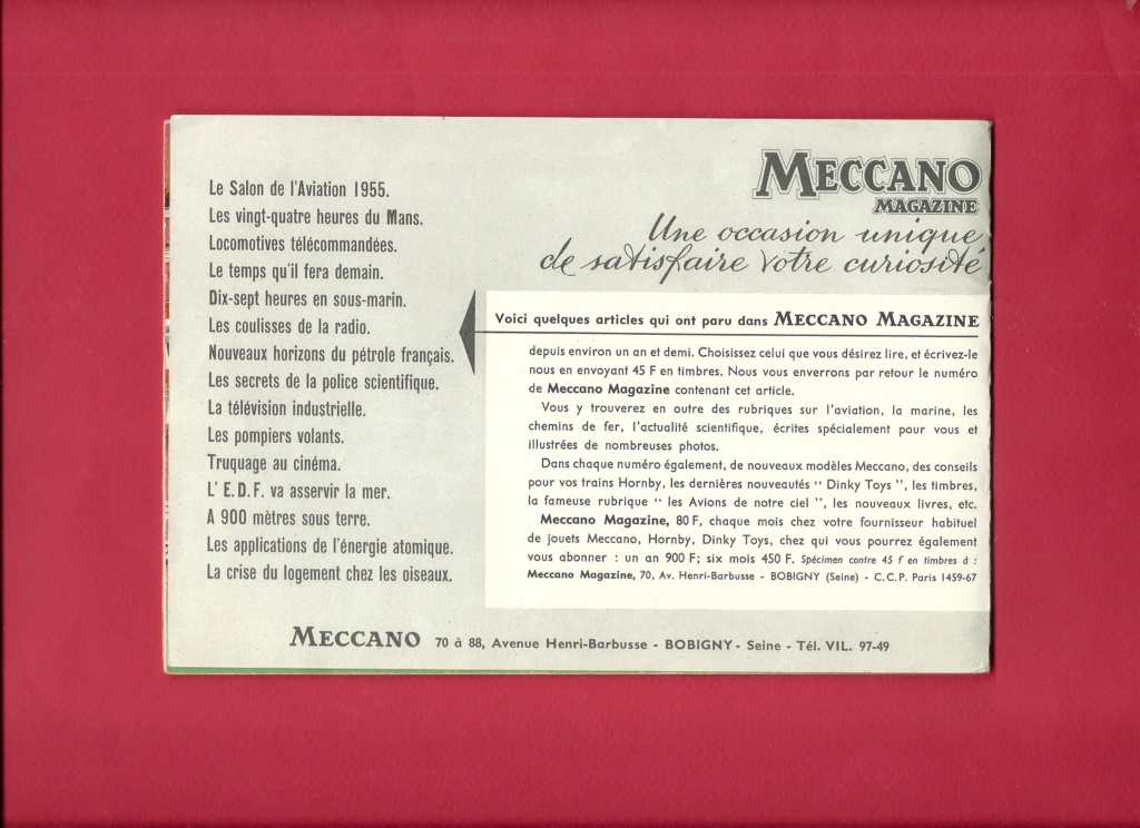 [MECCANO 1955] Catalogue MECCANO, HORNBY & DINKY TOYS et tarif clientèle1955  Meccan11