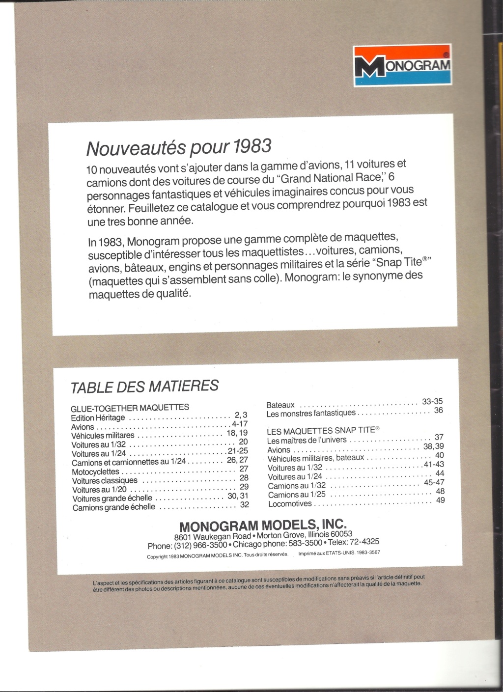 [MONOGRAM 1983] Catalogue 1983 Monog274