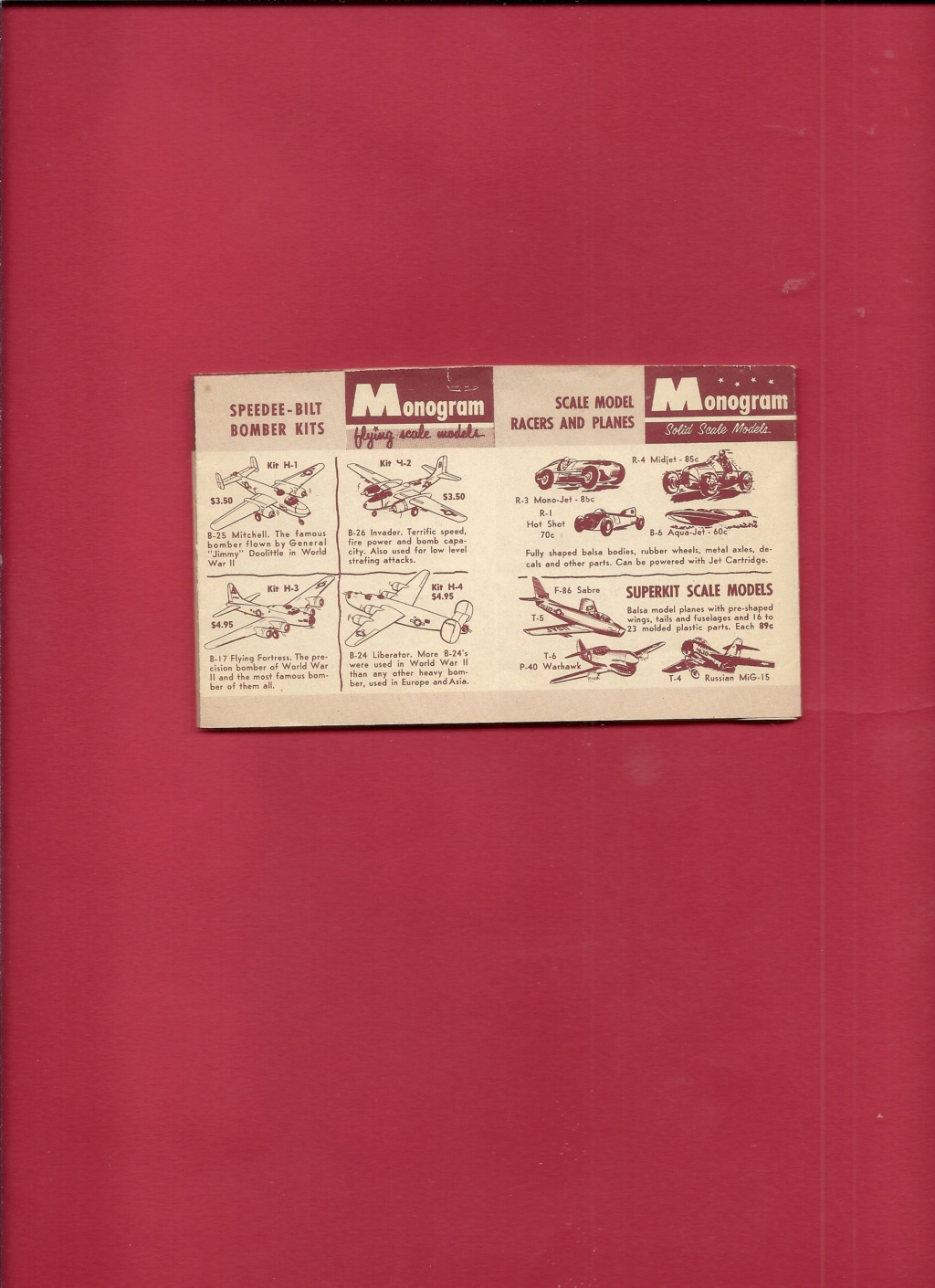 [MONOGRAM 1958] Mini catalogue 1958  Monog587