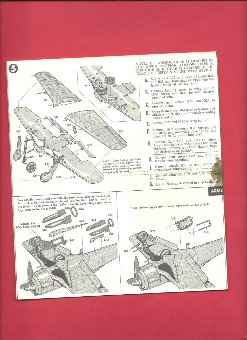 [MONOGRAM] FOCKE WULF Fw 190 A5/A7/A8  1/48ème Réf 6804 Notice Monog935