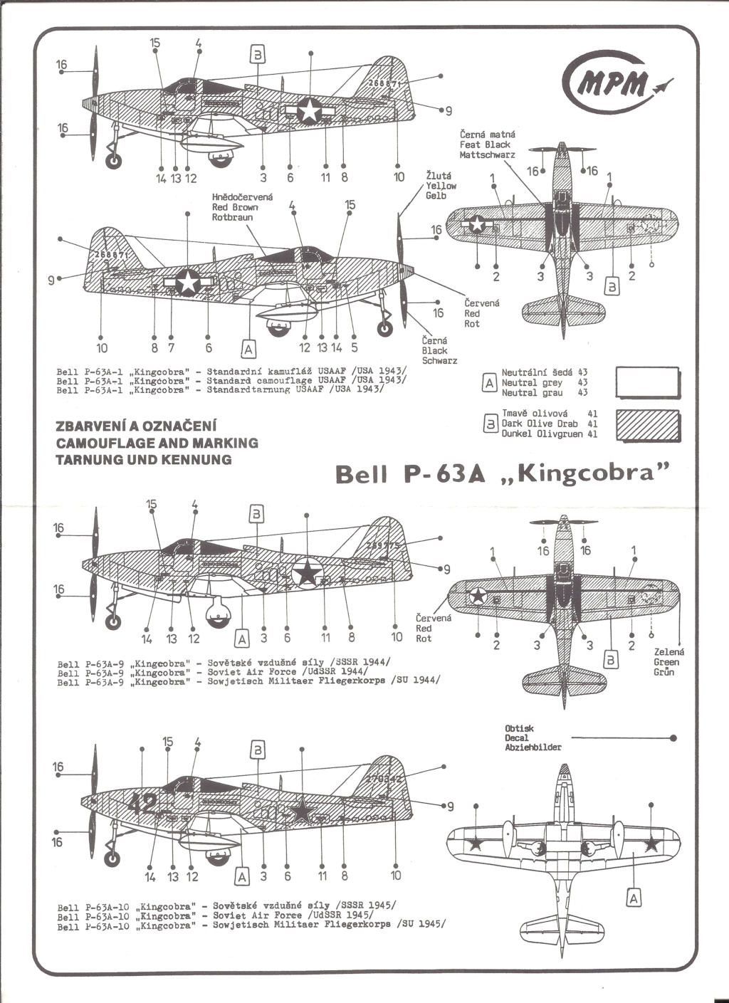 BELL - [MPM] BELL P 63 A KINGCOBRA 1/72ème Réf 72021 Mpm_be13