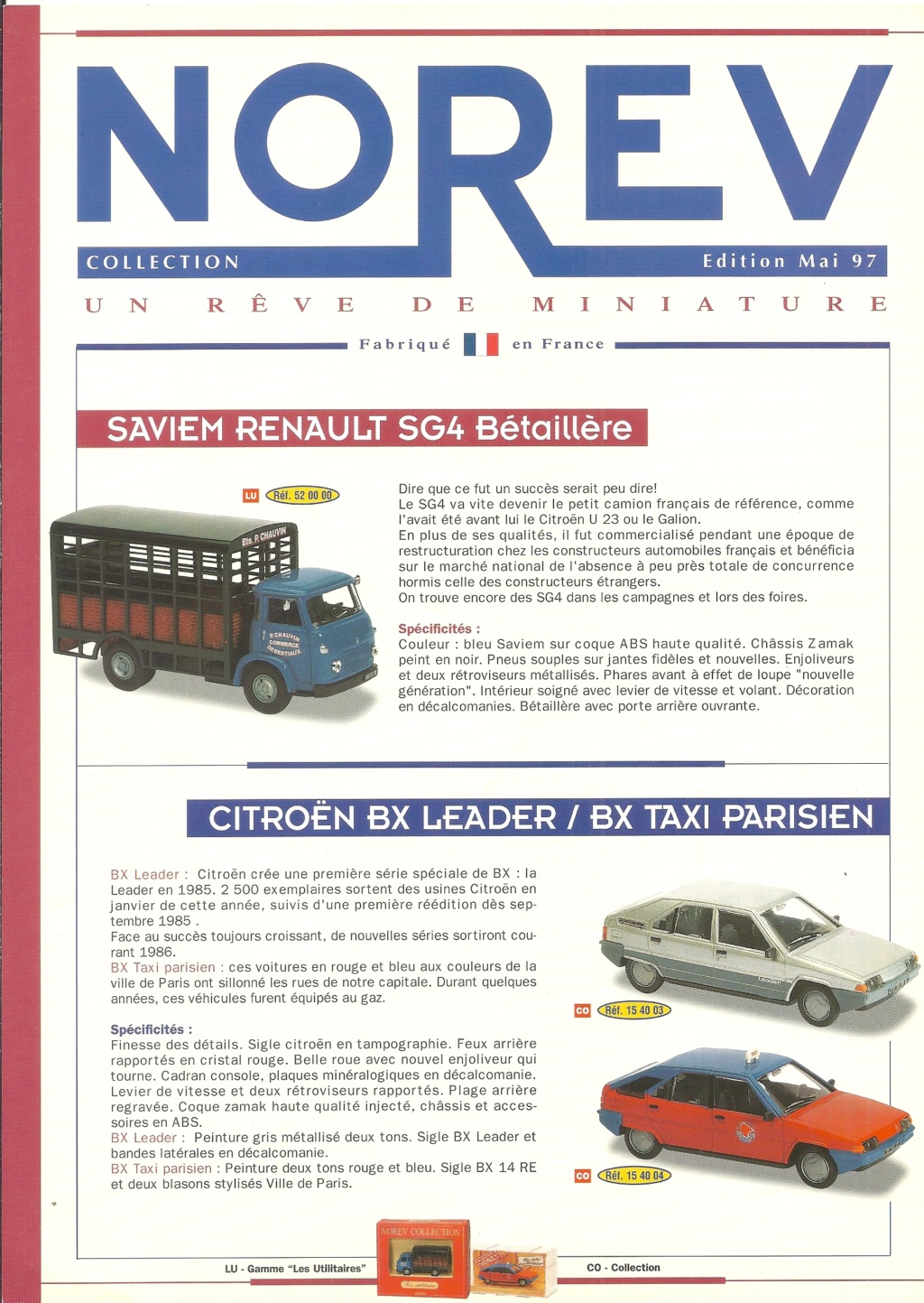 [NOREV 1997] Fiche parution Mai 1997 Nore1237