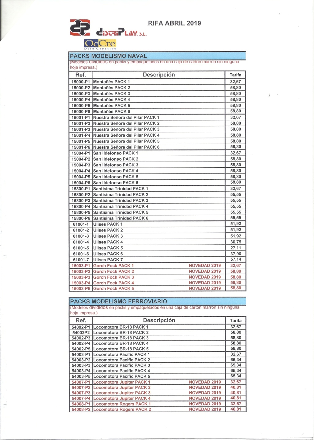 [OCCRE 2018] Catalogue & tarif revendeur 2018  Occre_55