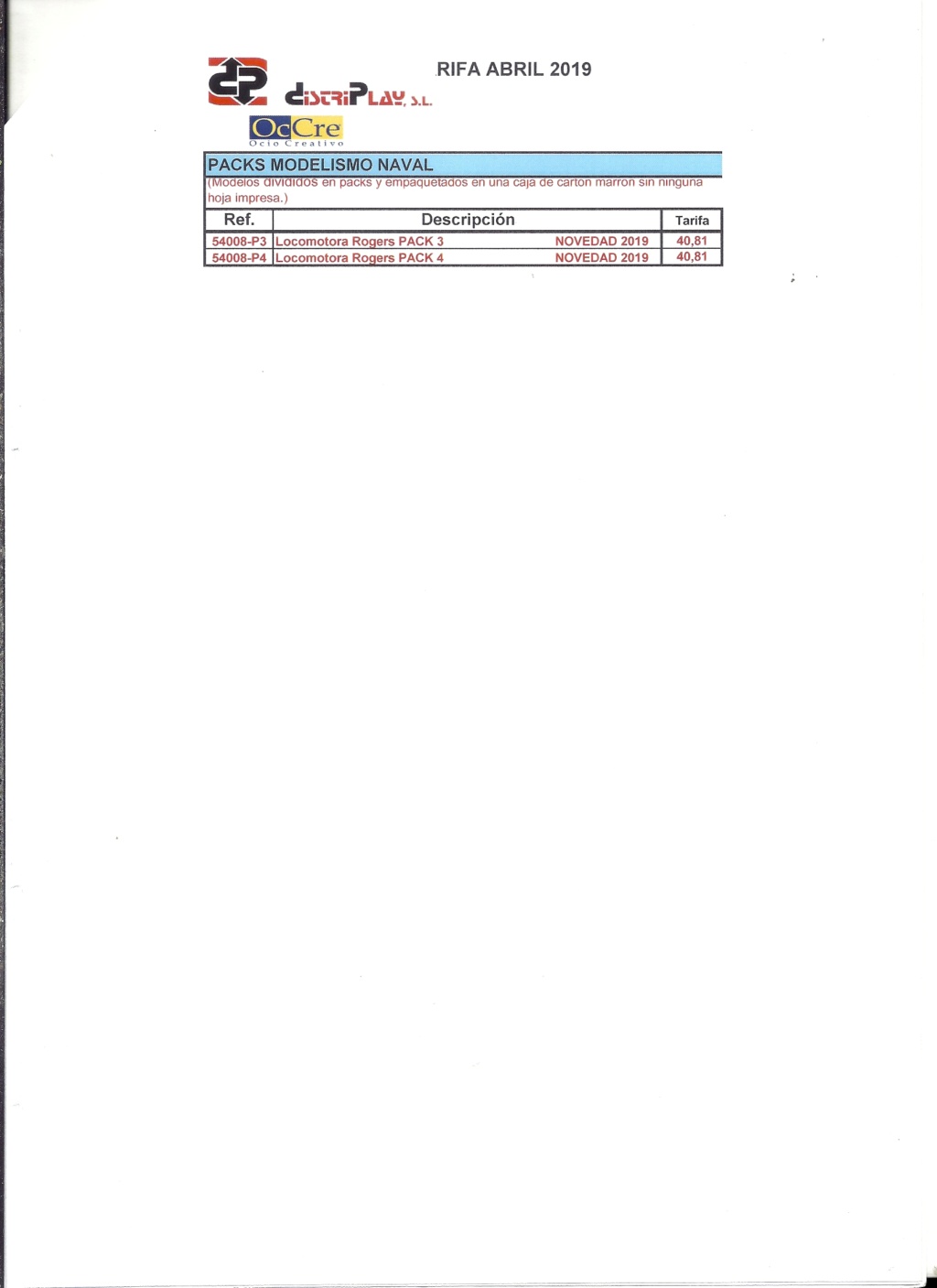 [OCCRE 2018] Catalogue & tarif revendeur 2018  Occre_57