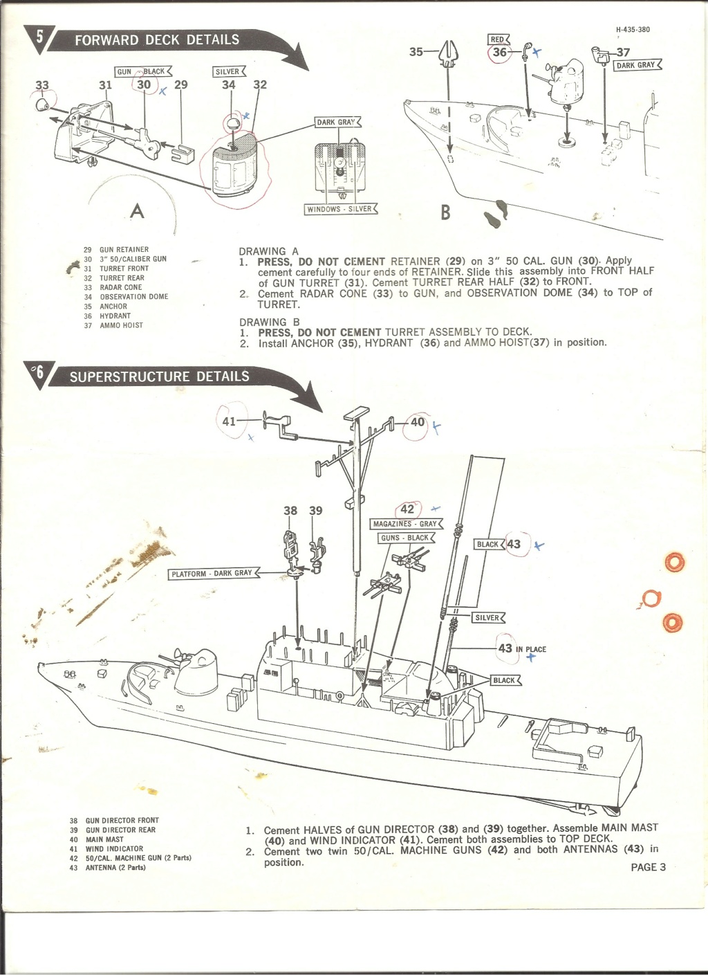 [REVELL] USS DEFIANCE PG 95 1/130ème Réf H435 Notice Reve3029