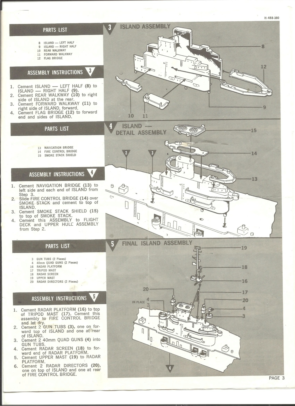 [REVELL] Porte-avions USS ESSEX 1/720ème Réf H488 Notice Reve3037