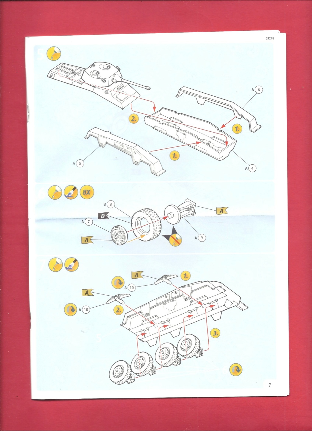 [REVELL] Véhicule de reconnaissance Sd.Kfz. 234/2 PUMA 1/76ème Réf 03298 Notice Reve4925