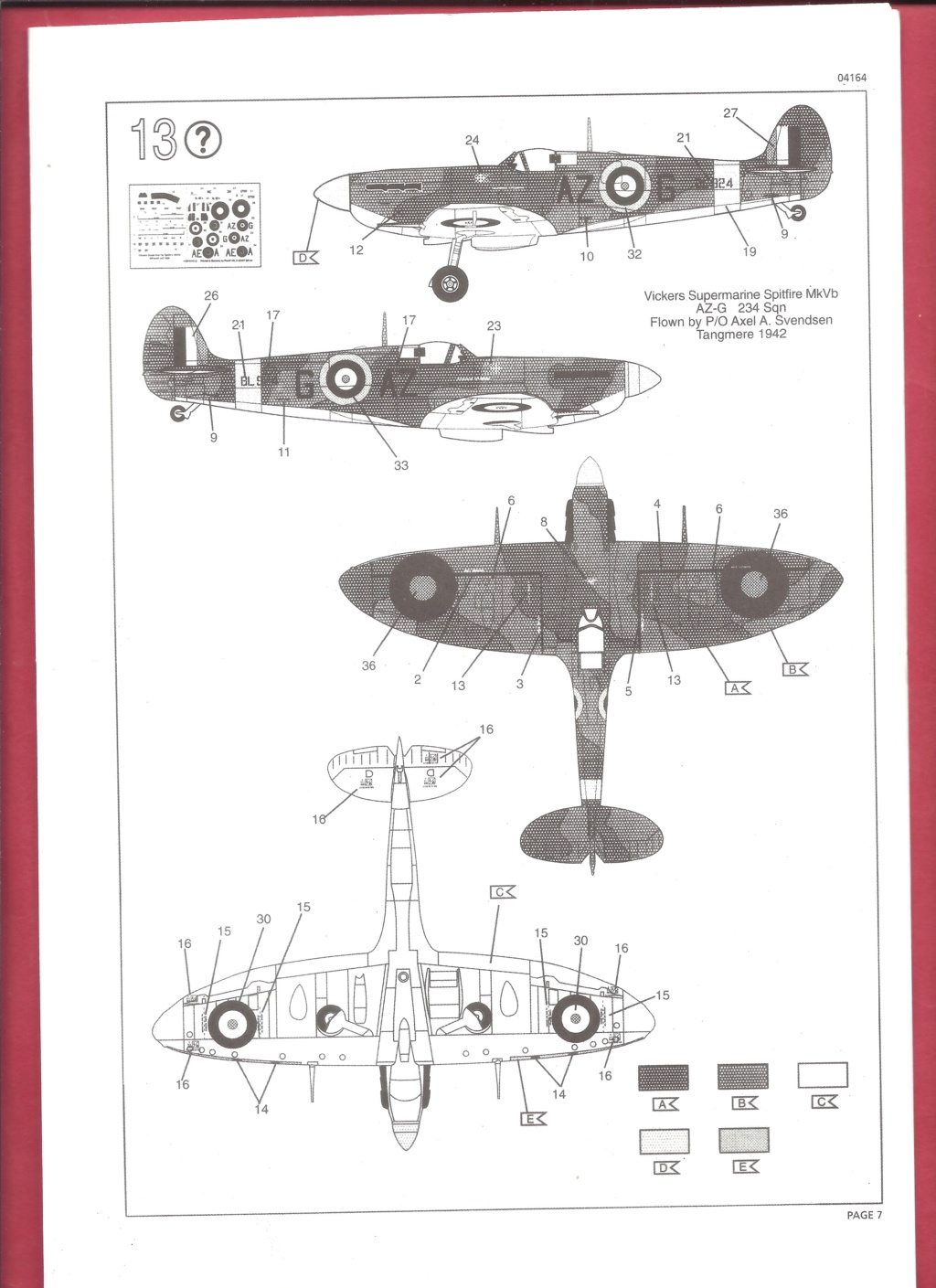 [REVELL] SUPERMARINE SPITFIRE MK V 1/72ème Réf 04164 Revel566