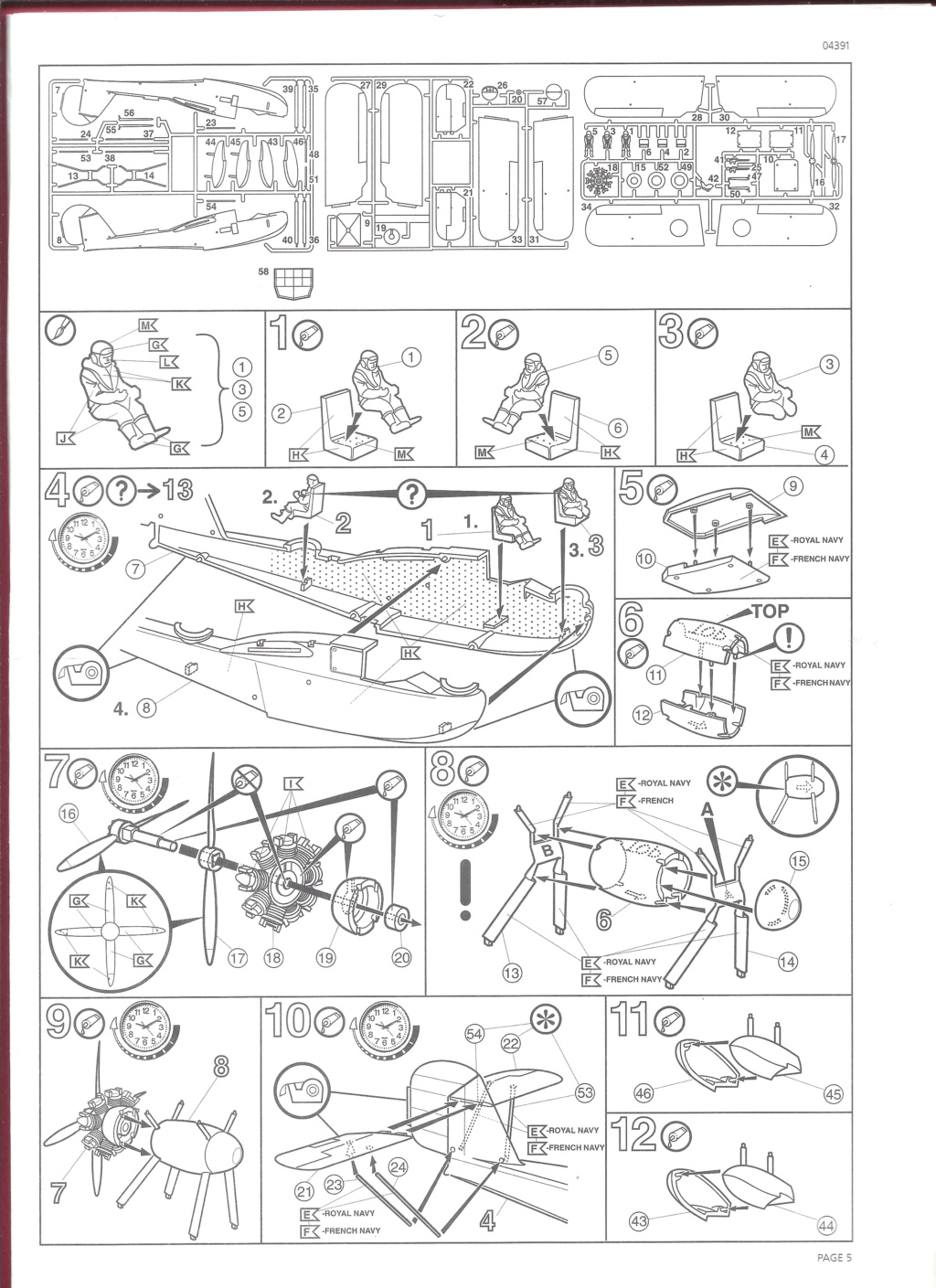 [REVELL] SUPERMARINE WALRUS Mk 1 1/72ème Réf 04391 Notice Revel598