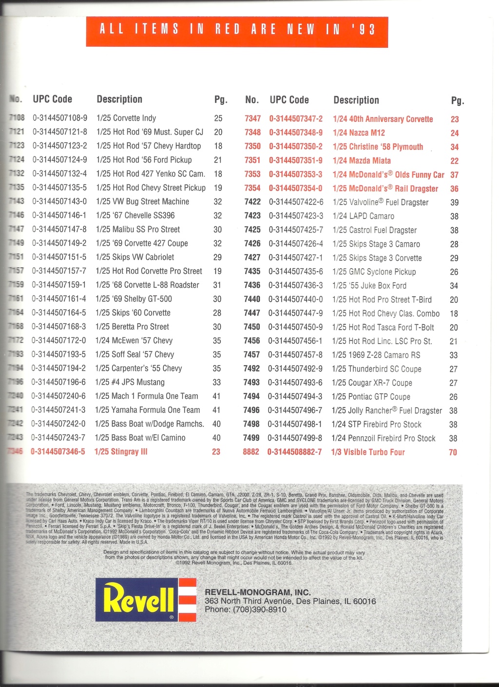 [REVELL US 1993] Catalogue 1993 Revel762