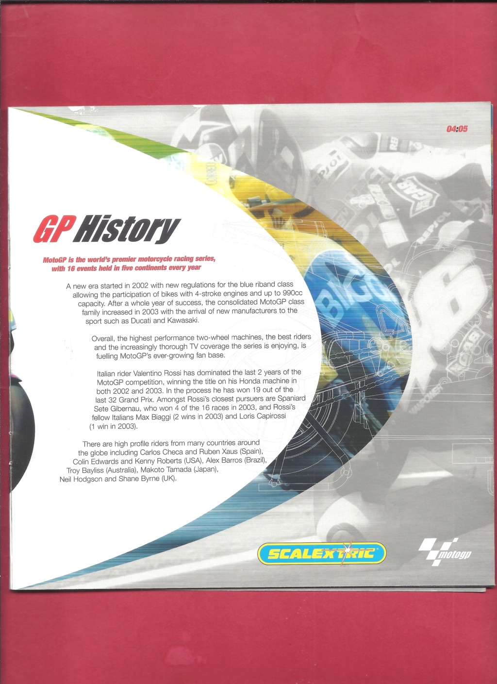 [SCALEXTRIC 2004] Catalogue MOTO GP 2004 1ère édition Scale219