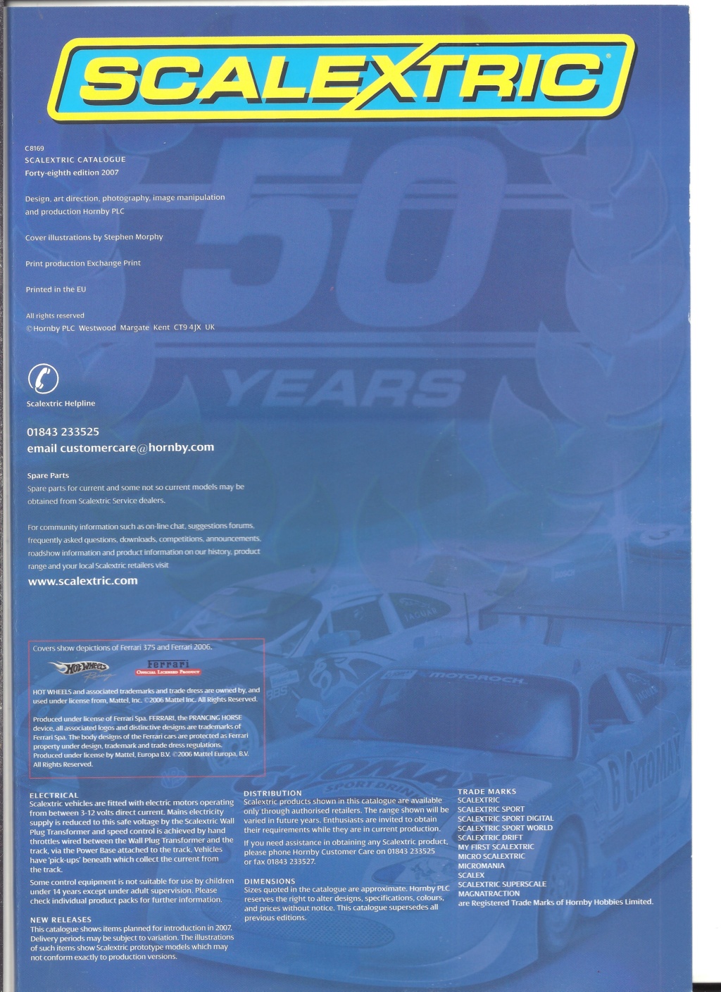 [SCALEXTRIC 2007] Catalogue 2007 48ème édition 50ème anniversaire Scale484