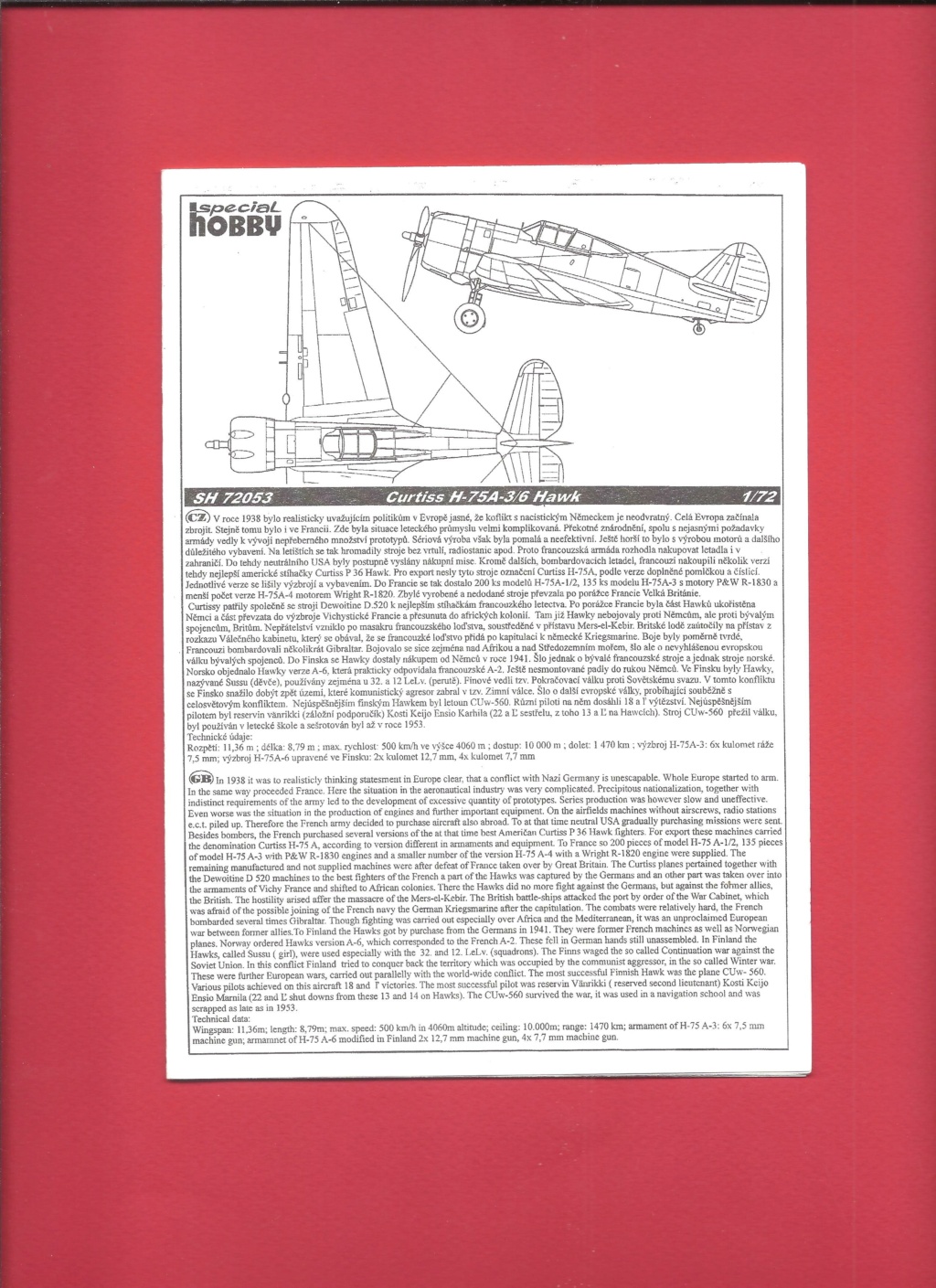 [SPECIAL HOBBY] CURTISS H-75A-3/6 HAWK 1/72ème Réf SH 72053 Notice Specia32