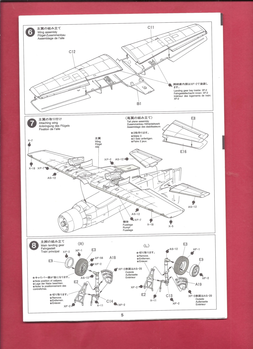 [TAMIYA] DOUGLAS A-1H & AD-4  SKYRAIDER 1/48ème Réf 61058F Série limitée Notice Tami1042