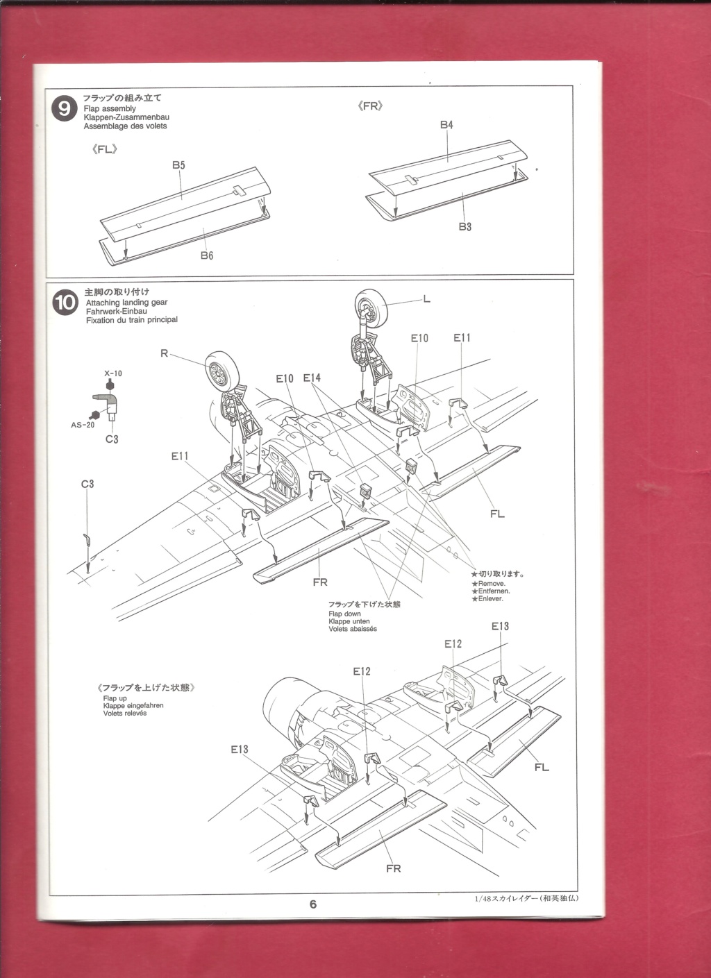 [TAMIYA] DOUGLAS A-1H & AD-4  SKYRAIDER 1/48ème Réf 61058F Série limitée Notice Tami1043