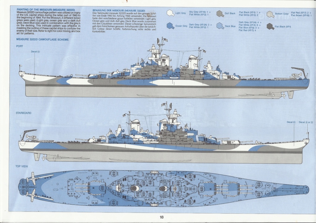 [TAMIYA] Cuirassé BB 63 USS MISSOURI 1/350ème Réf 78008 Notice Tami1912