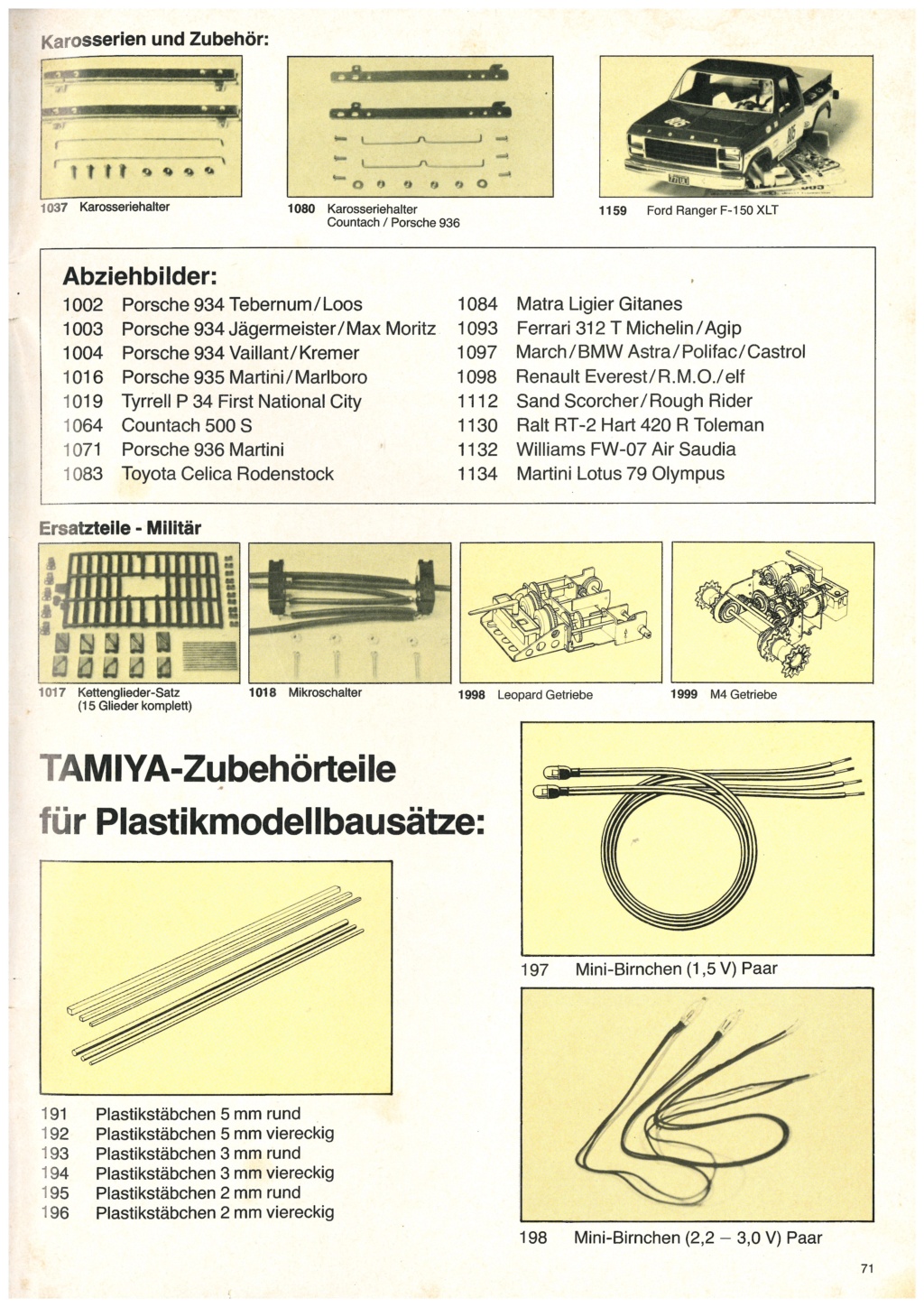 [TAMIYA HEINZ BEHRINGER 1982] Catalogue allemand importateur HEINZ BEHRINGER 1982 Tami3331