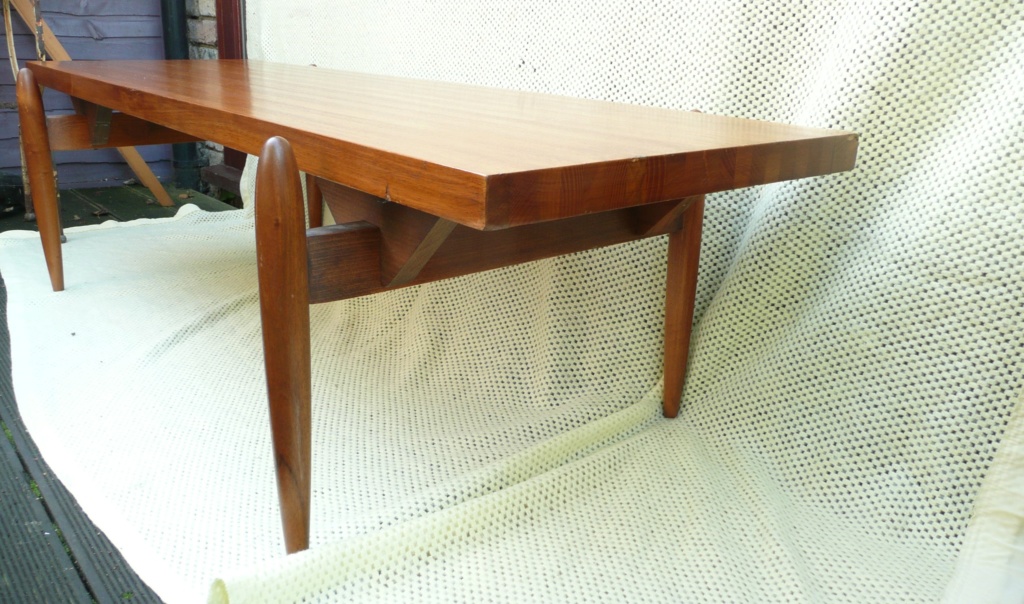 1950s Swedish/Scandanavian Oak & Teak Rectangular Coffee Table - space age P1280613