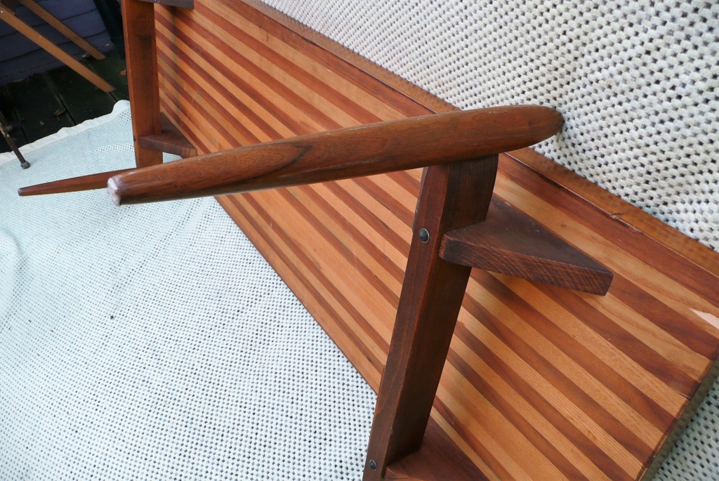 1950s Swedish/Scandanavian Oak & Teak Rectangular Coffee Table - space age P1280615