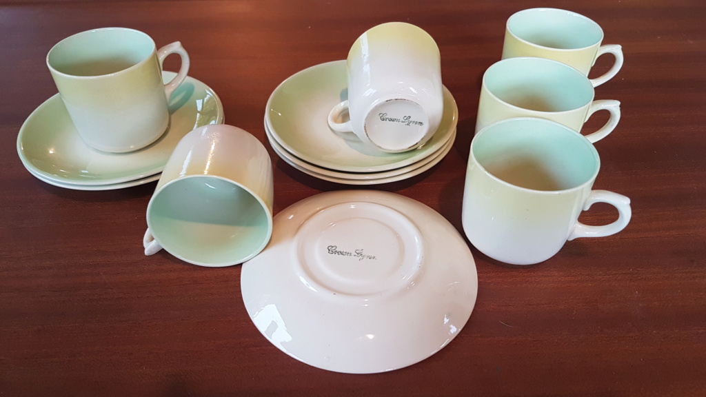 Crown Lynn demitasse cups and saucers 20200811