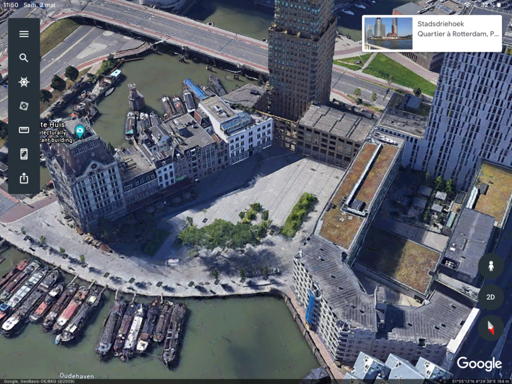 Les littoraux - Rotterdam sur Google earth.  Vieux_10