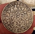 8 reales de Fernando VI de México, 1797, con mucha vida. Column12