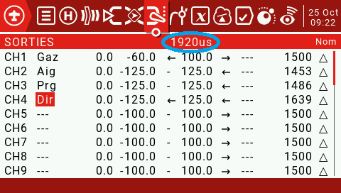 Doubles débattements sur position de manche, valeur instable Screen17