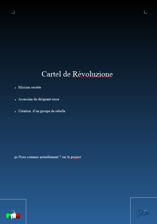 Création d'un organisation illégal nommé El Cartel De Revoluzione Sans_n10