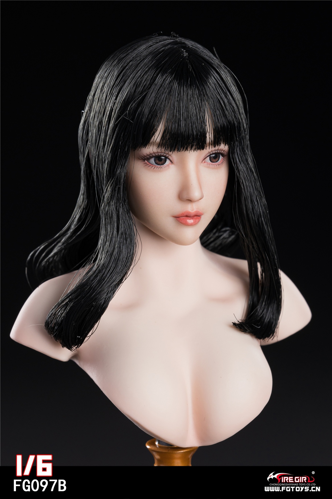 NEW PRODUCT: Fire Girl Toys: Asian Girl Head Sculpture (FG097A/FG097B/FG097C) 1173