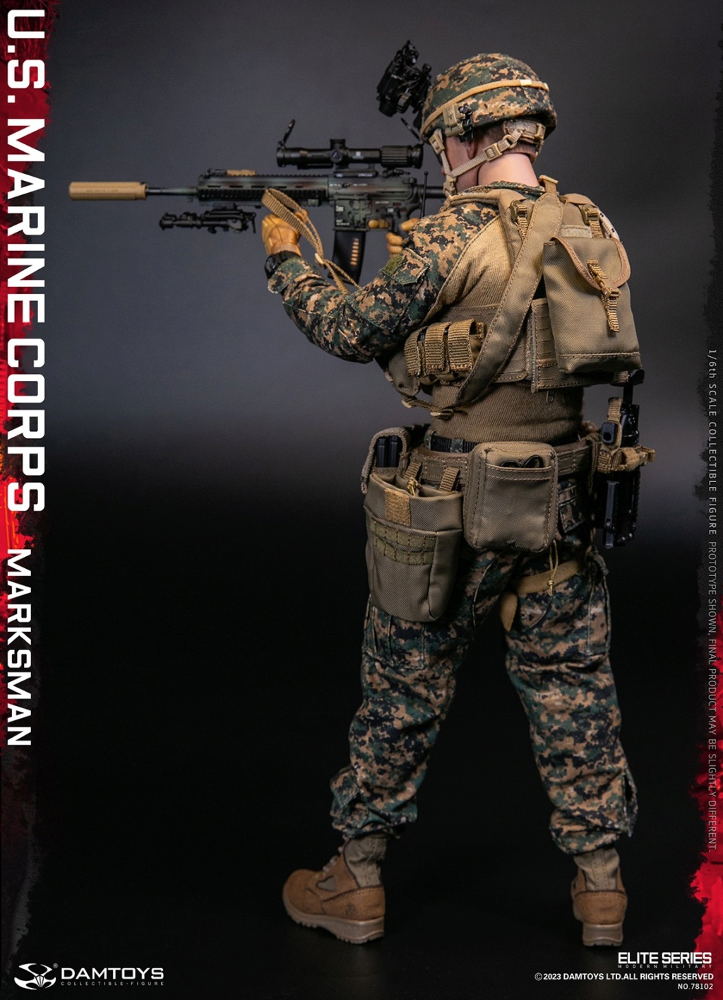 Male - NEW PRODUCT: DAMTOYS: 78102 1/6 Scale U.S. Marine Corps Marksman 12283910