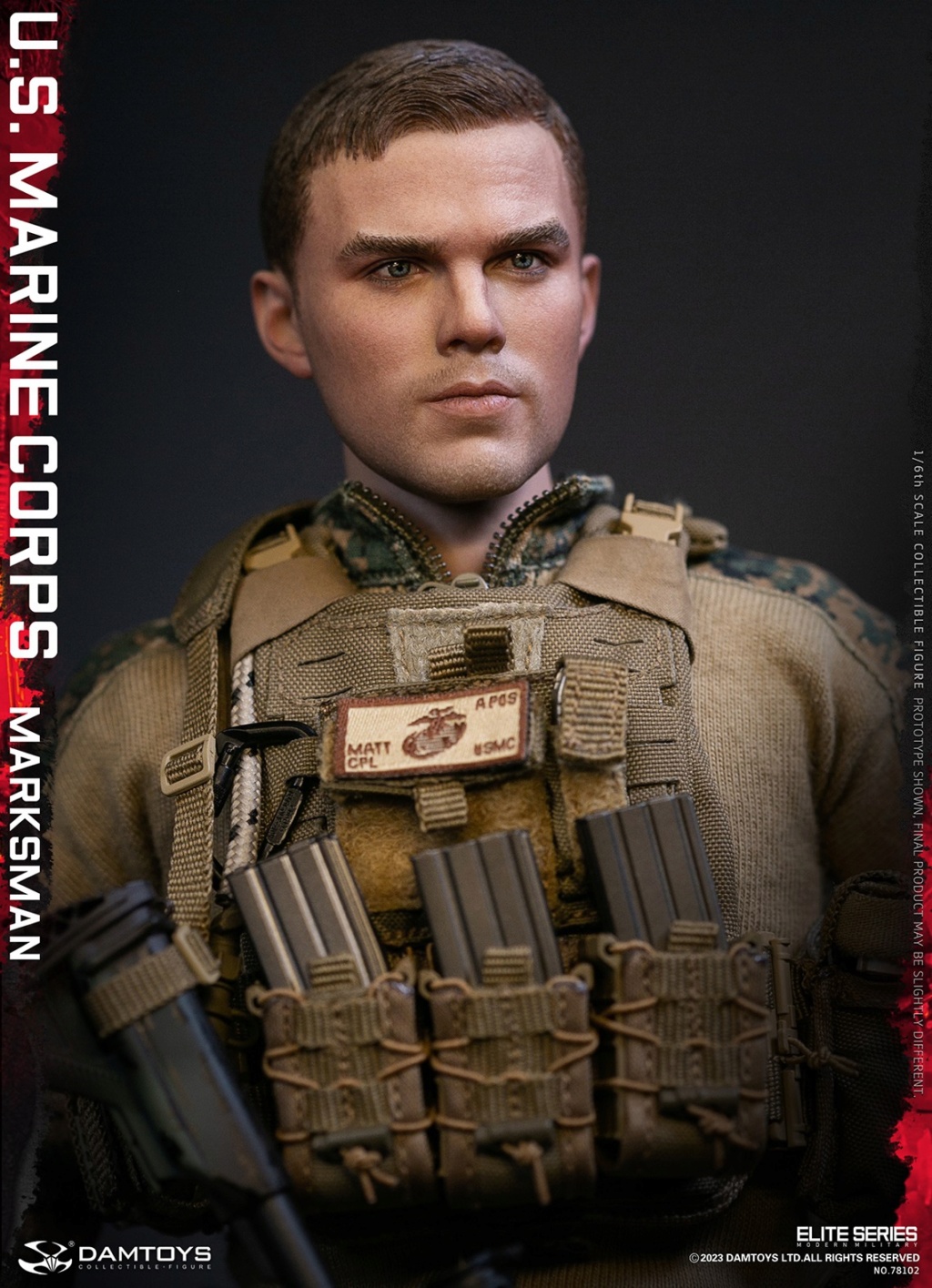 DAMTOYS - NEW PRODUCT: DAMTOYS: 78102 1/6 Scale U.S. Marine Corps Marksman 12290010