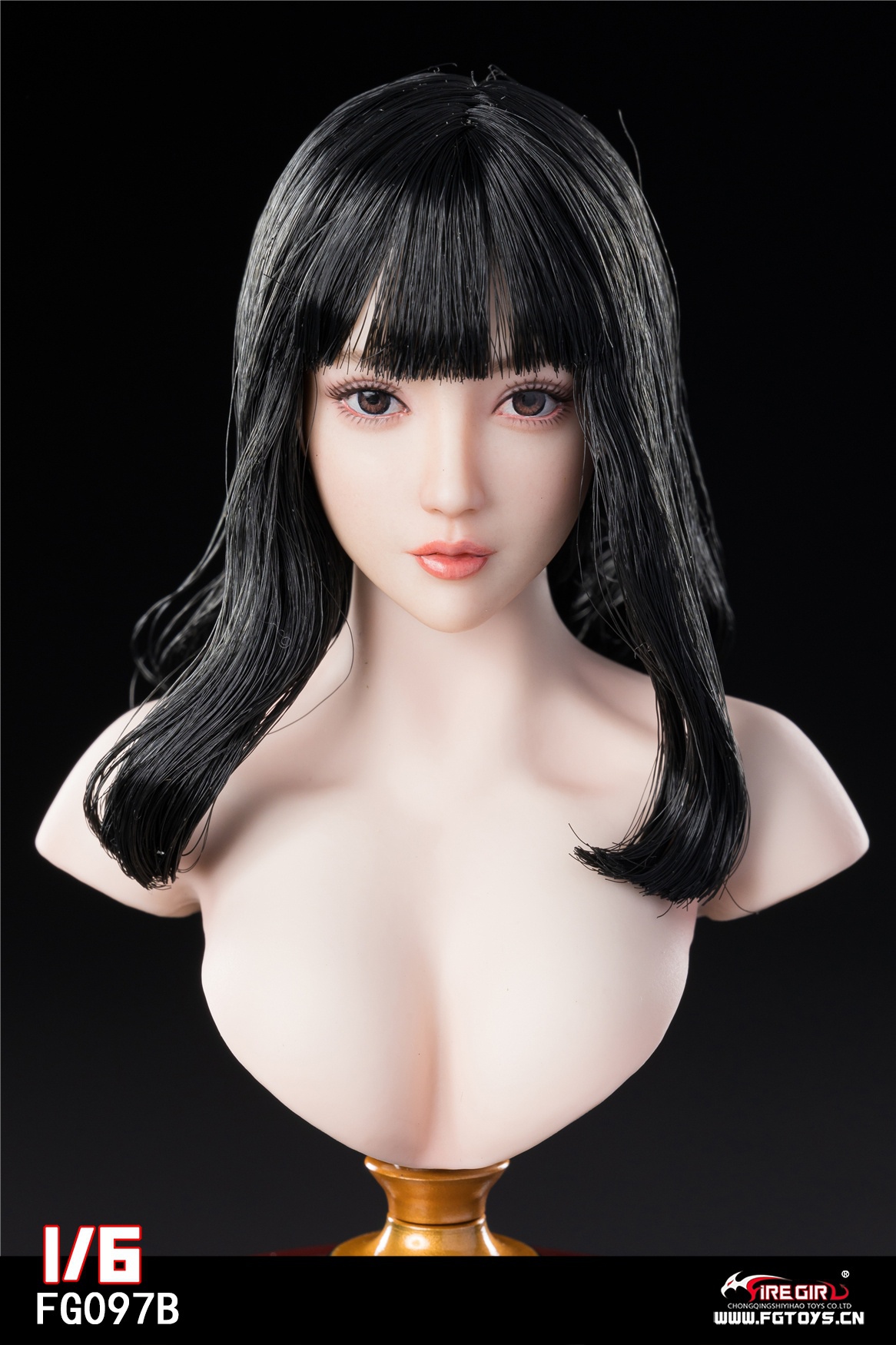 firegirl - NEW PRODUCT: Fire Girl Toys: Asian Girl Head Sculpture (FG097A/FG097B/FG097C) 1273