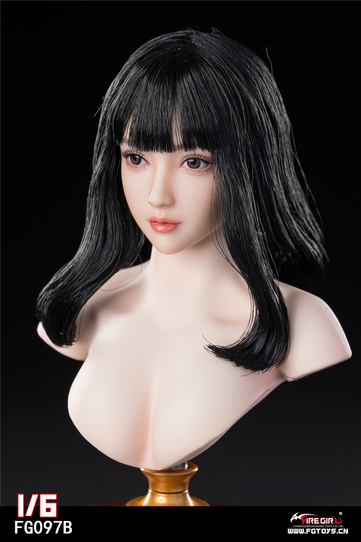 NEW PRODUCT: Fire Girl Toys: Asian Girl Head Sculpture (FG097A/FG097B/FG097C) 1372