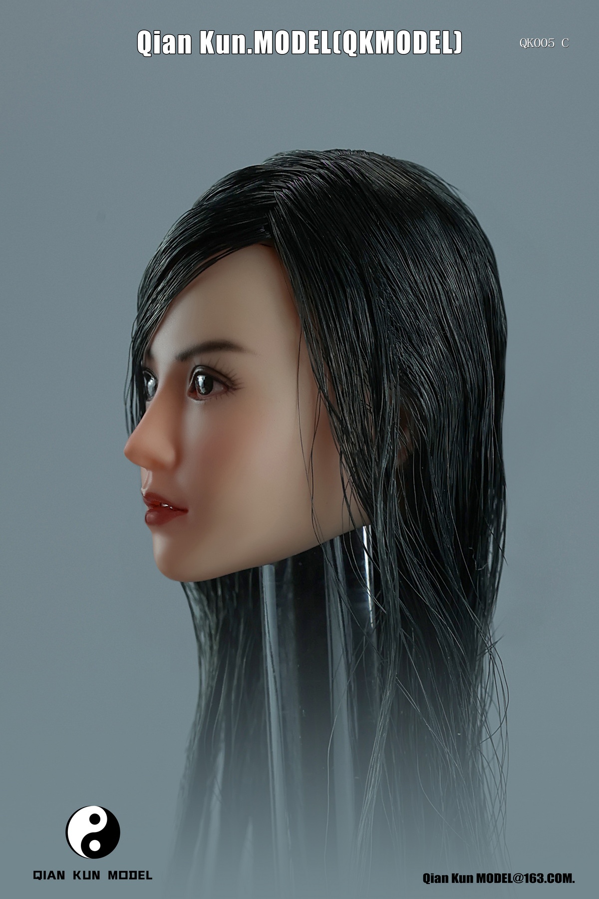 girl - NEW PRODUCT: Qian Kun.Model - Sweet Asian Female Head Sculpture (QK005-A/B/C) 14156