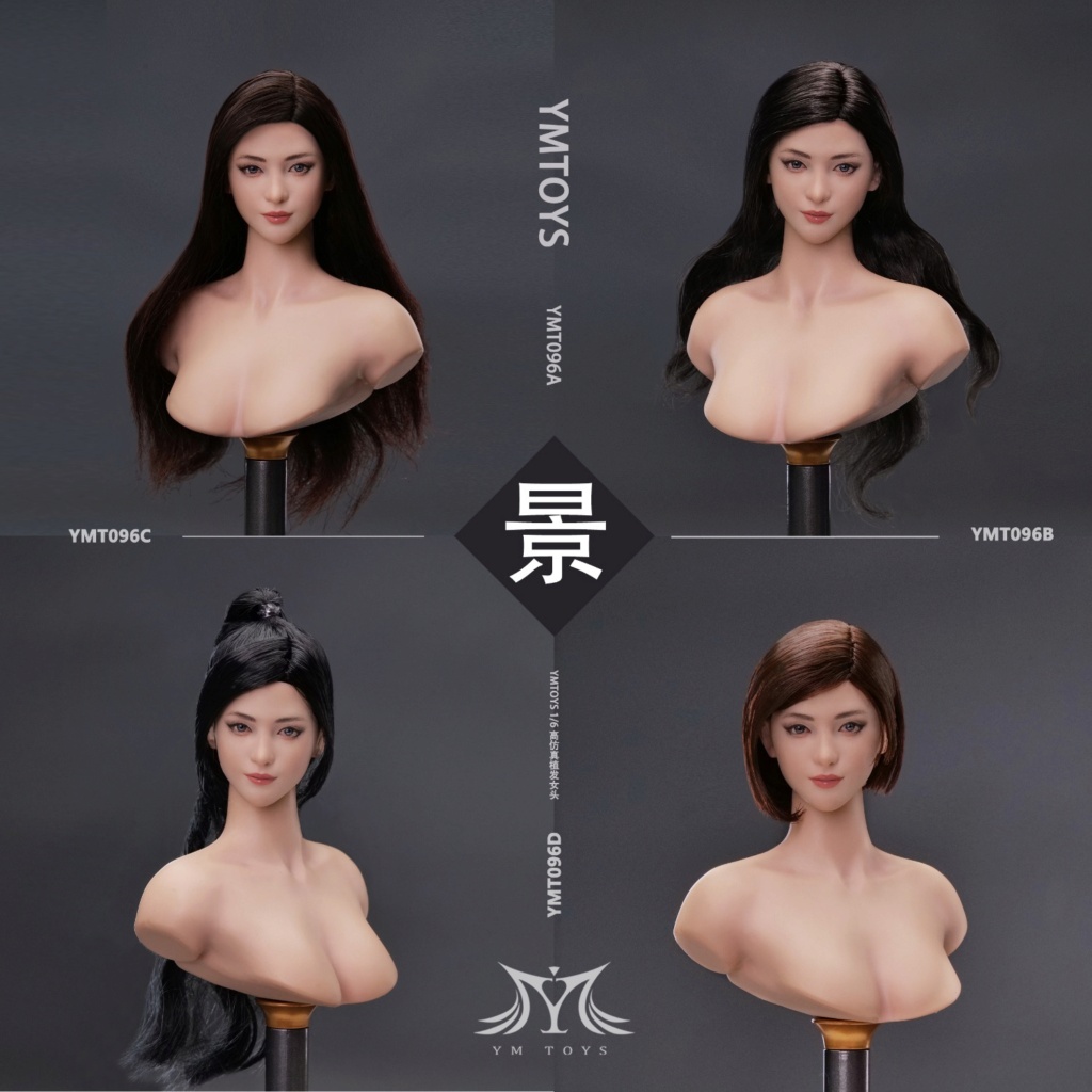Female - NEW PRODUCT: YMToys: 1/6 hair transplant female head carving Han (YMT095) ​​King (YMT096) 14300810