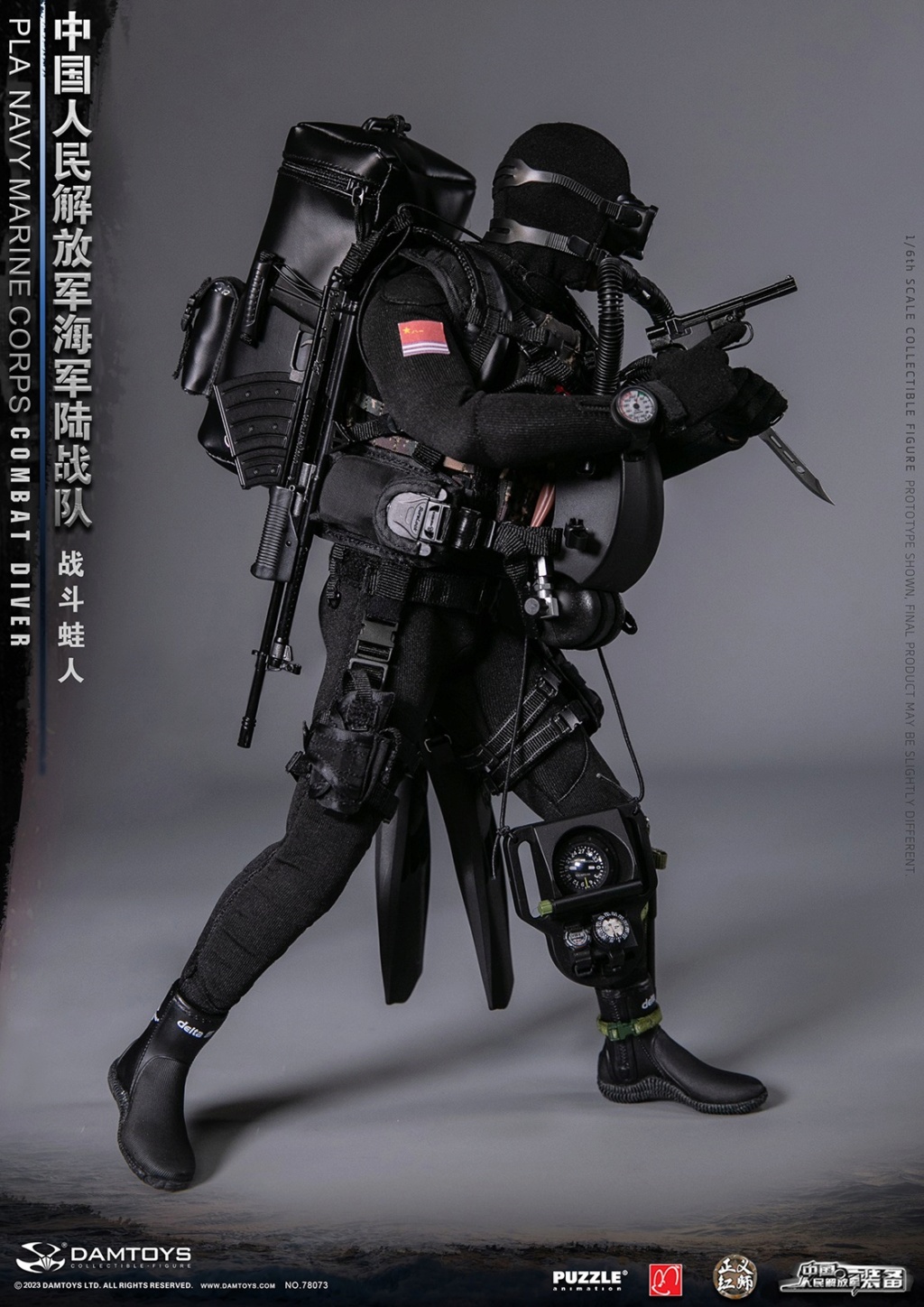 NEW PRODUCT: DAMToys: 1/6 Chinese People's Liberation Army Marine Corps - Combat Frogman Action Figure #78073 14301311
