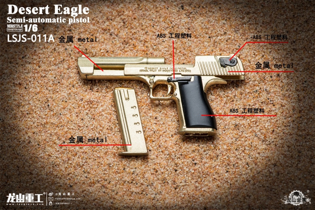 handgun - NEW PRODUCT: Longshan Metal: LSJS-011 1/6 Scale die-casting Desert Eagle & LSJS-012 1/6 Scale die-casting M1911 14312310