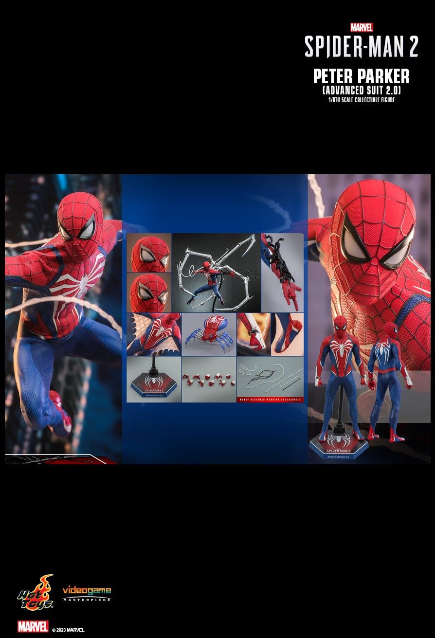 Marvel - NEW PRODUCT: HOT TOYS: MARVEL'S SPIDER-MAN 2: PETER PARKER (ADVANCED SUIT 2.0) 1/6TH SCALE COLLECTIBLE FIGURE 1557