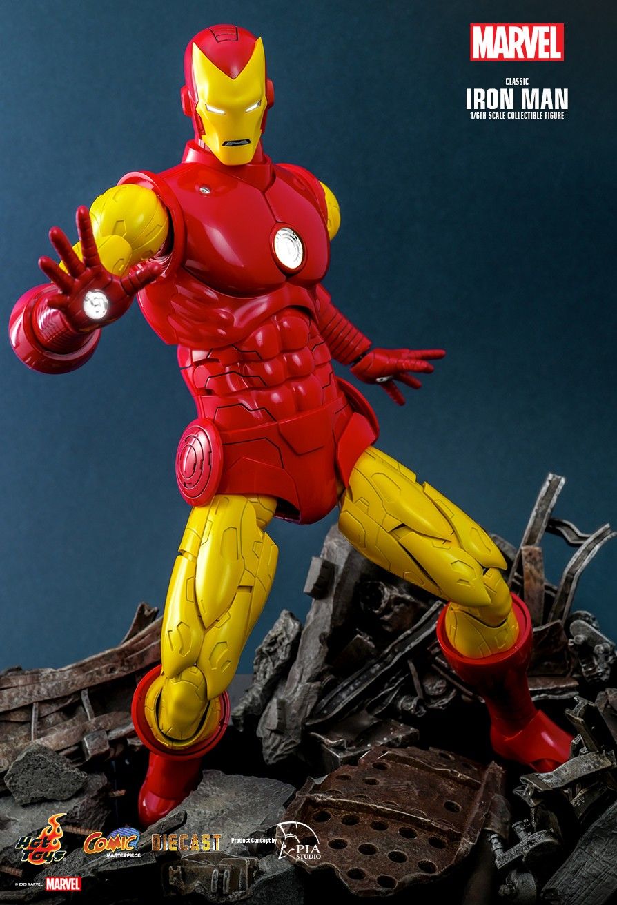 stylized - NEW PRODUCT: HOT TOYS: MARVEL COMICS: CLASSIC IRON MAN HOT TOYS EXCLUSIVE 1/6TH SCALE COLLECTIBLE FIGURE SET 1594